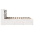 Miniatyrbilde 11 av 11: vidaXL Seng med bokhylle uten madrass hvit 150x200 cm heltre furu
