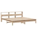 Miniatyrbilde 5 av 11: vidaXL Seng med bokhylle uten madrass 200x200 cm heltre furu