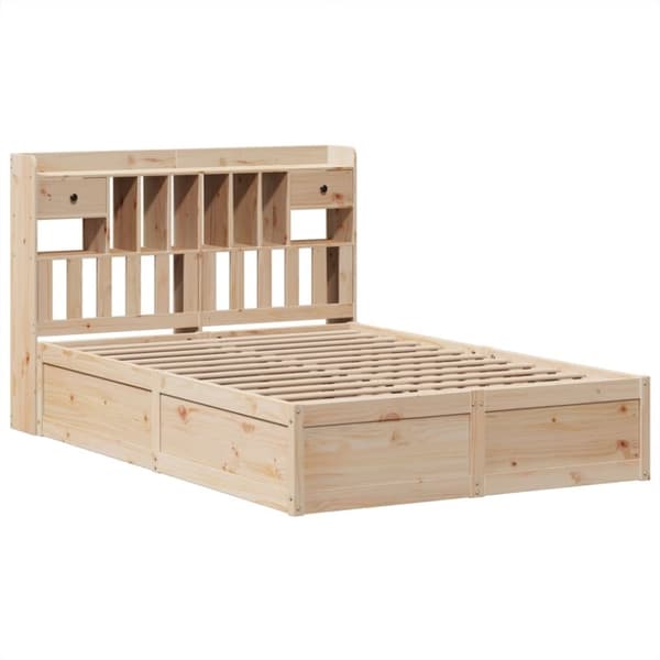 vidaXL Sängram utan madrass 150x200 cm massiv furu