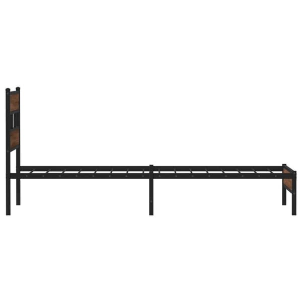 vidaXL Sängynrunko ilman patjaa ruskea tammi 90x200 cm tekninen puu