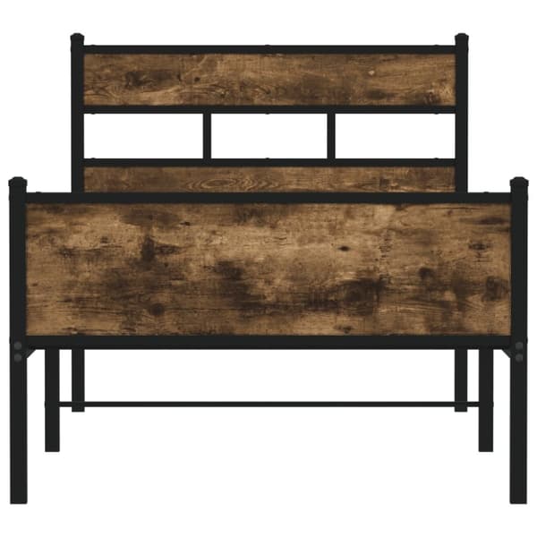 vidaXL sengeramme 80x200 cm uden madras konstrueret træ røget eg