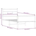Miniatyrbillede 10 af 10: vidaXL sengeramme 80x200 cm uden madras konstrueret træ røget eg