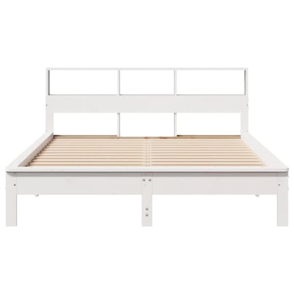 vidaXL Sengeramme uten madrass hvit 140x200 cm heltre furu