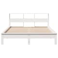Miniatyrbilde 5 av 10: vidaXL Sengeramme uten madrass hvit 140x200 cm heltre furu