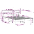 Miniatyrbilde 10 av 10: vidaXL Sengeramme uten madrass hvit 140x200 cm heltre furu