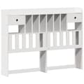 Miniatyrbilde 7 av 11: vidaXL Sengeramme uten madrass hvit 140x200 cm heltre furu