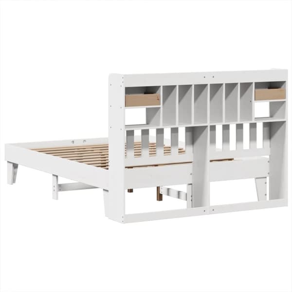 vidaXL Sengeramme uten madrass hvit 140x200 cm heltre furu