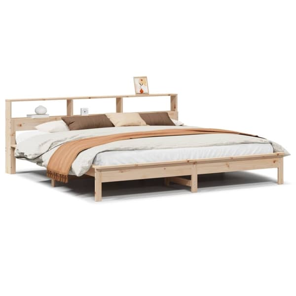 vidaXL sengeramme uden madras 200x200 cm massivt fyrretræ