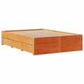 Miniatyrbilde 7 av 11: vidaXL Sengeramme uten madrass med skuffer brun 150x200 cm heltre furu