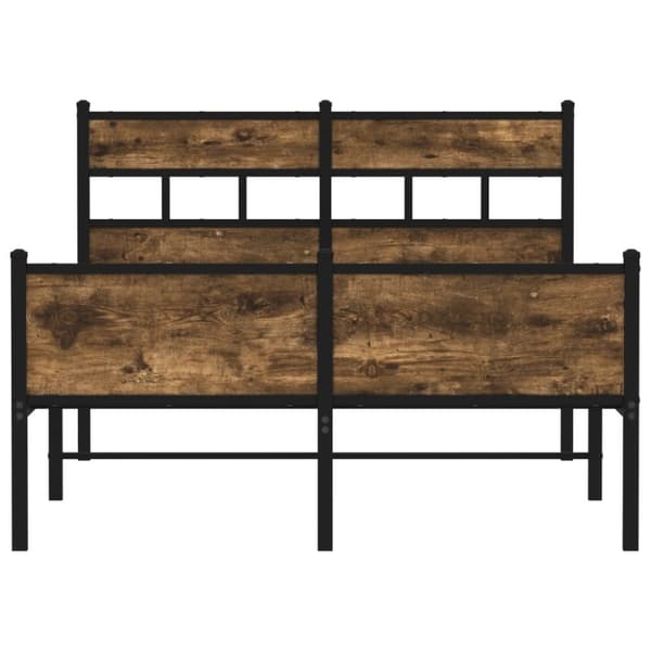 vidaXL sengeramme 120x190 cm uden madras konstrueret træ røget eg