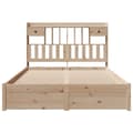 Miniatyrbilde 5 av 11: vidaXL Seng med bokhylle uten madrass 140x200 cm heltre furu