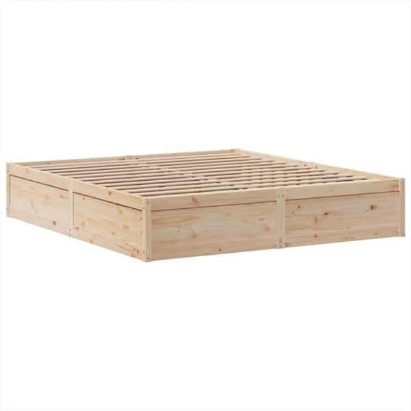 vidaXL Sänky ilman patjaa 200x200 cm täysi mänty