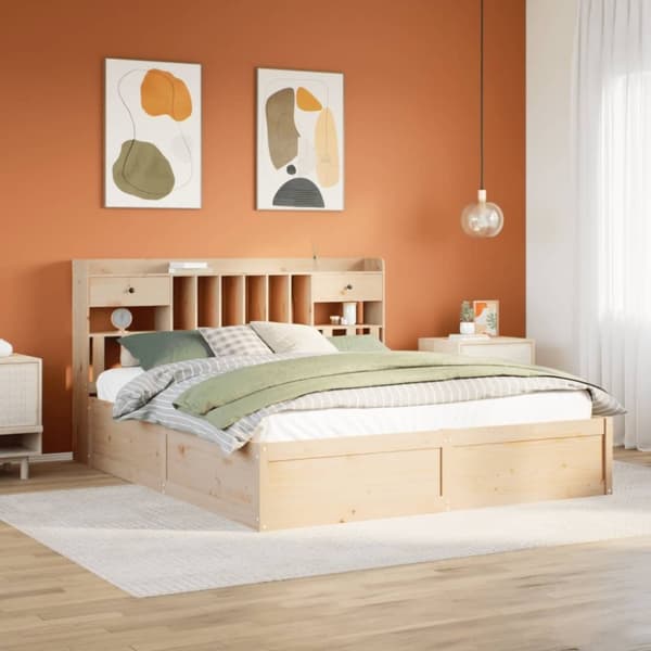 vidaXL Sänky ilman patjaa 200x200 cm täysi mänty