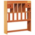 Miniatyrbilde 6 av 11: vidaXL Seng med bokhylle uten madrass voksbrun 75x190 cm heltre furu