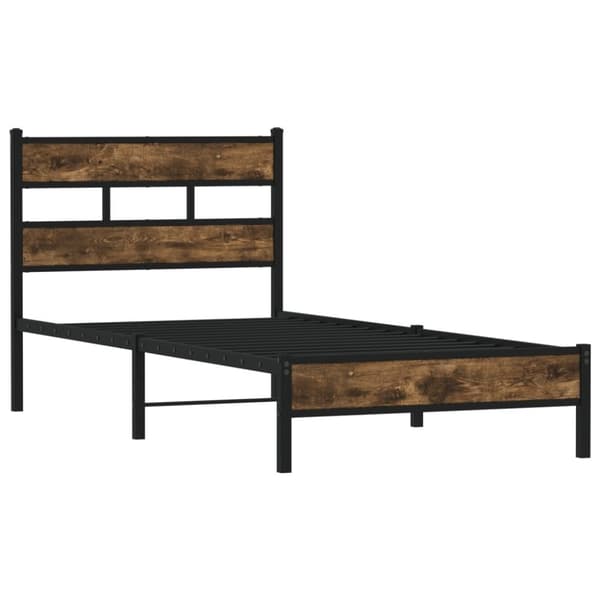 vidaXL sengeramme m. sengegavl 107x203 cm uden madras sonoma-eg