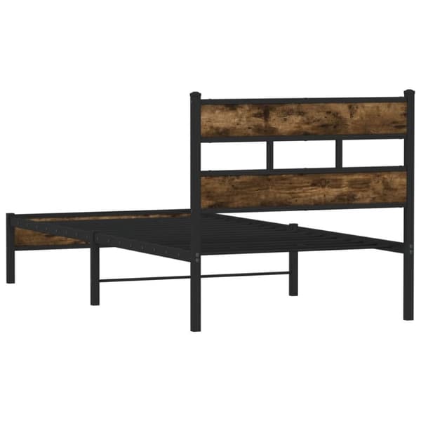 vidaXL sengeramme m. sengegavl 107x203 cm uden madras sonoma-eg