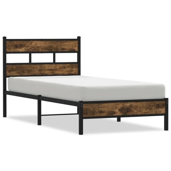 vidaXL sengeramme m. sengegavl 107x203 cm uden madras sonoma-eg