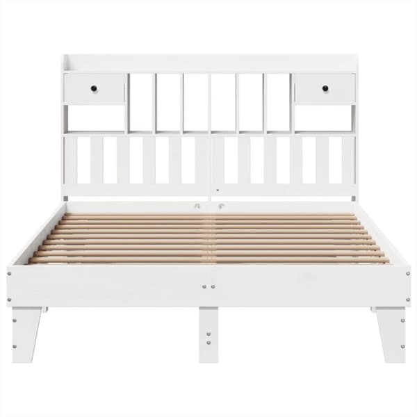 vidaXL Sengeramme uten madrass hvit 160x200 cm heltre furu