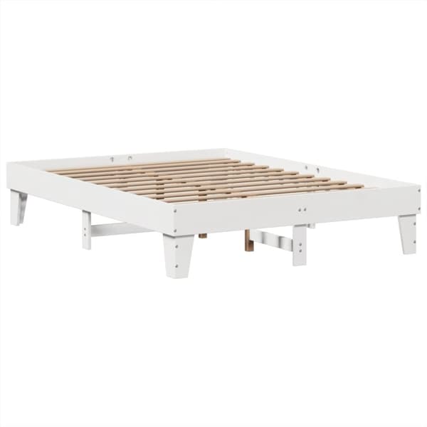 vidaXL Sengeramme uten madrass hvit 160x200 cm heltre furu
