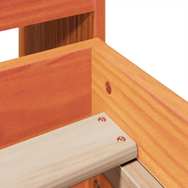 vidaXL Sengeramme uten madrass brun 135x190 cm heltre furu