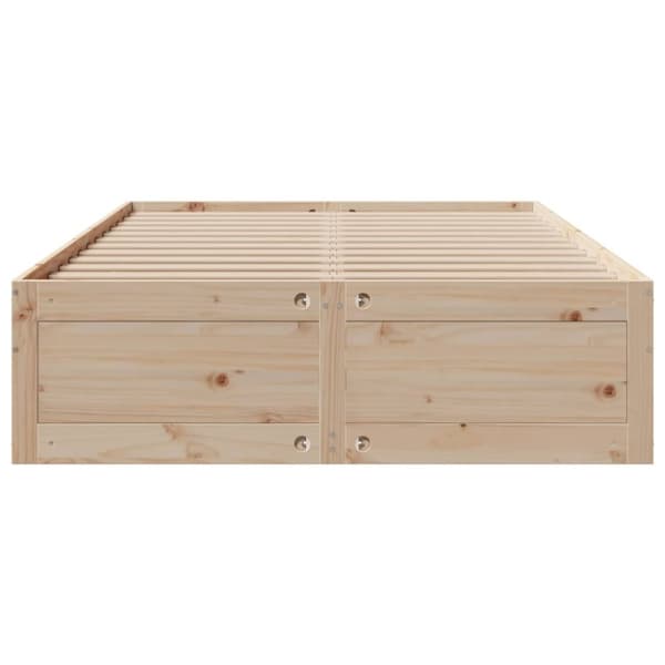 vidaXL sengeramme uden madras med skuffer 160x200 cm massivt fyrretræ