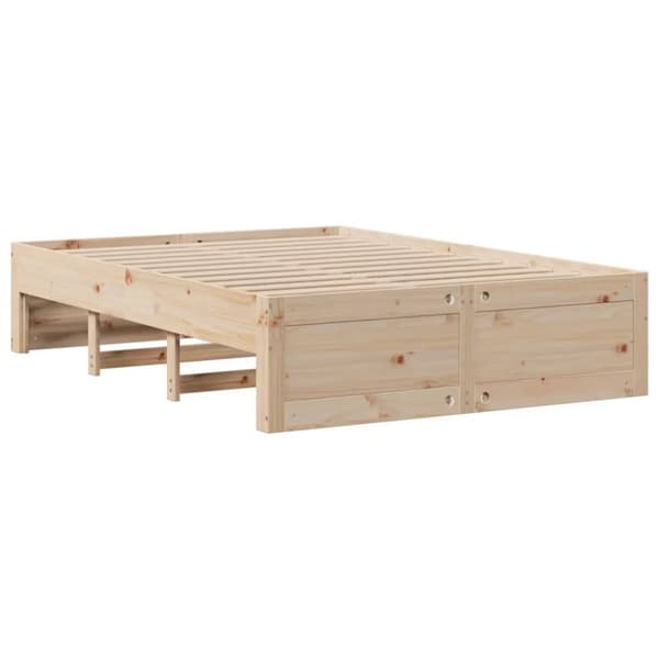 vidaXL sengeramme uden madras med skuffer 160x200 cm massivt fyrretræ