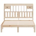 Miniatyrbilde 5 av 11: vidaXL Seng med bokhylle uten madrass 160x200 cm heltre furu