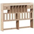 Miniatyrbilde 8 av 11: vidaXL Seng med bokhylle uten madrass 160x200 cm heltre furu