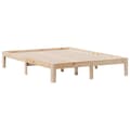 Miniatyrbilde 9 av 11: vidaXL Seng med bokhylle uten madrass 160x200 cm heltre furu