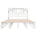 Miniatyrbilde 5 av 11: vidaXL Seng med bokhylle uten madrass hvit 140x190 cm heltre furu