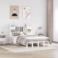 Miniatyrbilde 2 av 11: vidaXL Seng med bokhylle uten madrass hvit 140x190 cm heltre furu