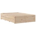 Miniatyrbilde 4 av 11: vidaXL Sengeramme uten madrass med skuffer 160x200 cm heltre furu