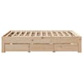 Miniatyrbilde 6 av 11: vidaXL Sengeramme uten madrass med skuffer 160x200 cm heltre furu