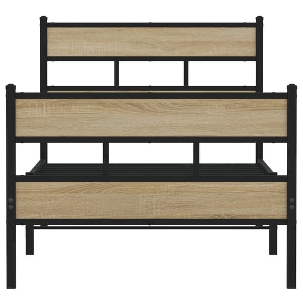 vidaXL Sengeramme i metall uten madrass sonoma eik 80x200 cm