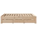 Miniatyrbilde 6 av 11: vidaXL Sengeramme uten madrass med skuffer 140x200 cm heltre furu