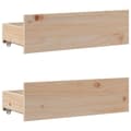 Miniatyrbilde 9 av 11: vidaXL Sengeramme uten madrass med skuffer 140x200 cm heltre furu