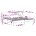 Miniatyrbilde 10 av 10: vidaXL Sengeramme uten madrass hvit 180x200 cm heltre furu