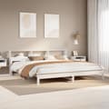 Miniatyrbilde 2 av 10: vidaXL Sengeramme uten madrass hvit 180x200 cm heltre furu
