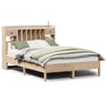 Miniatyrbilde 3 av 11: vidaXL Seng med bokhylle uten madrass 150x200 cm heltre furu