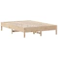 Miniatyrbilde 9 av 11: vidaXL Seng med bokhylle uten madrass 150x200 cm heltre furu