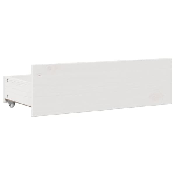 vidaXL Seng med bokhylle uten madrass hvit 160x200 cm heltre furu