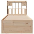 Miniatyrbilde 5 av 11: vidaXL Seng med bokhylle uten madrass 75x190 cm heltre furu