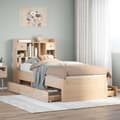Miniatyrbilde 2 av 11: vidaXL Seng med bokhylle uten madrass 75x190 cm heltre furu