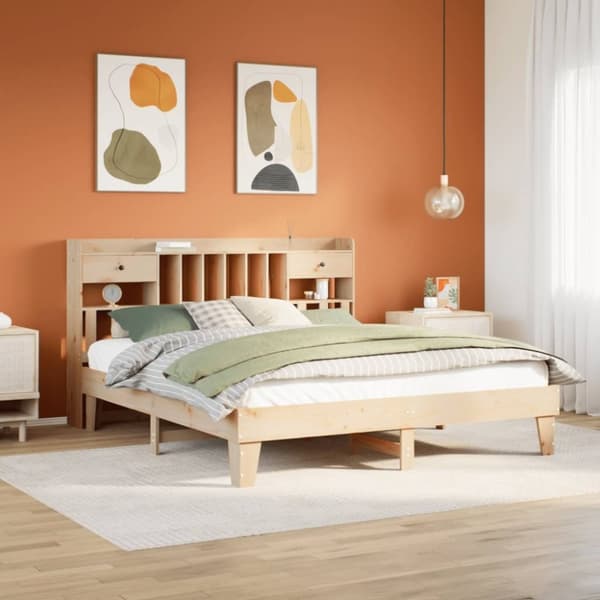vidaXL Sänky ilman patjaa 200x200 cm täysi mänty