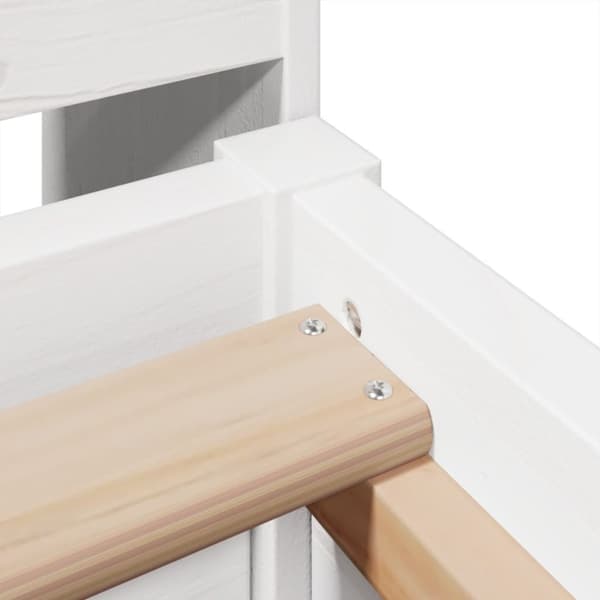 vidaXL Sengeramme uten madrass hvit 75x190 cm heltre furu
