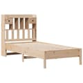 Miniatyrbilde 4 av 11: vidaXL Seng med bokhylle uten madrass 75x190 cm heltre furu
