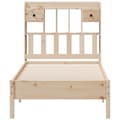 Miniatyrbilde 5 av 11: vidaXL Seng med bokhylle uten madrass 75x190 cm heltre furu