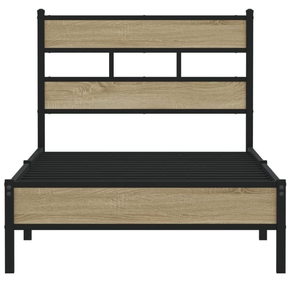 vidaXL Sengeramme uten madrass sonoma eik 90x190 cm konstruert tre