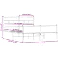 Miniatyrbillede 10 af 10: vidaXL sengeramme 150x200 cm uden madras konstrueret træ røget eg