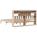 Miniatyrbilde 9 av 11: vidaXL Seng med bokhylle uten madrass 200x200 cm heltre furu